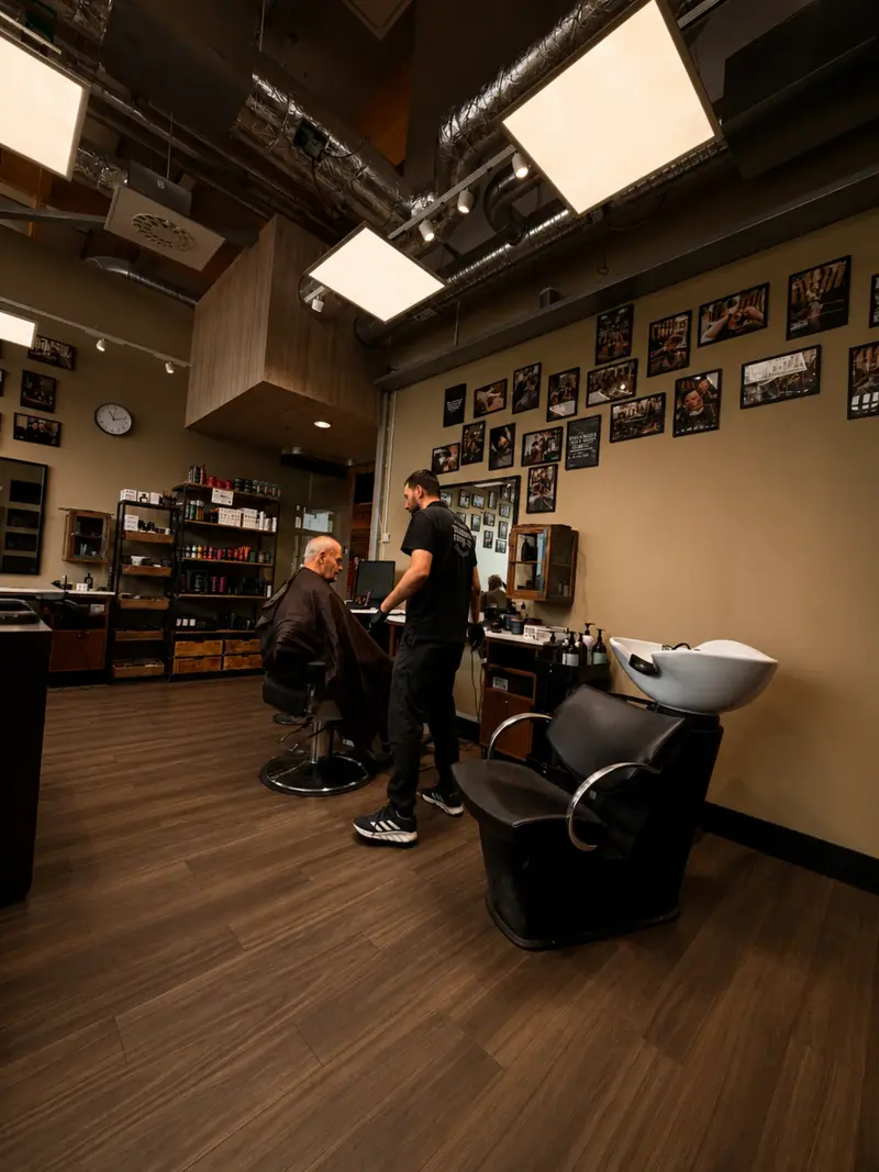 Hårtvättstation hos Tailor's Barber Åkersberga