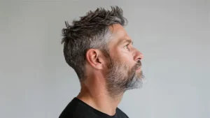 Ung man med volym och textur – klassisk herrklippning med personlig stil.