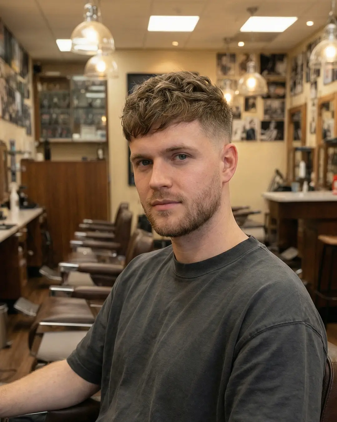 Textured crop med korta sidor och texturerad topp – populär herrfrisyr för män 2026.